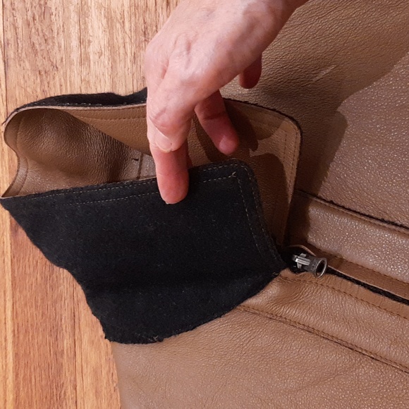 Barneys New York Tan  Leather Jacket - Picture 11 of 12